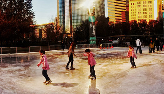 Devon Ice Rink - Downtown in December