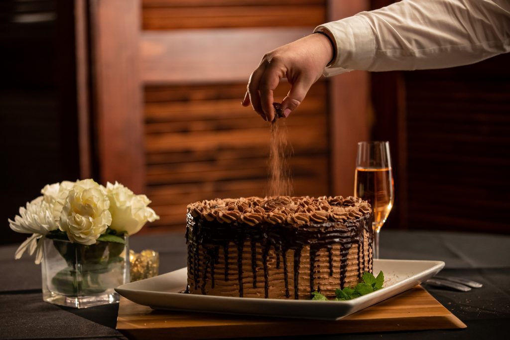 Exotic desserts at Mickey Mantle’s Steakhouse Fine Dining Restaurant, Oklahoma City.